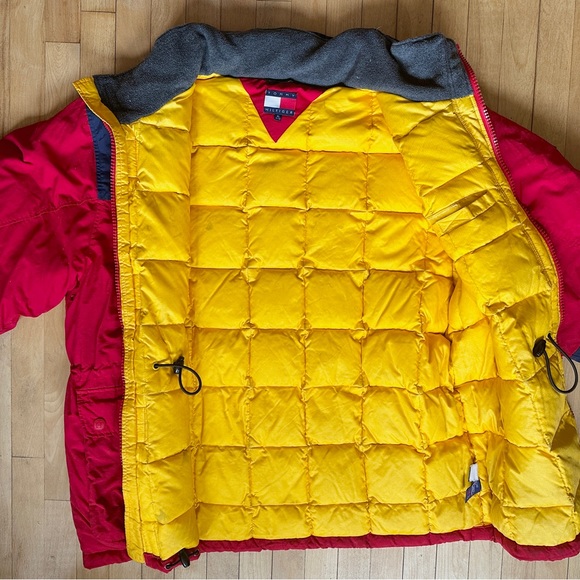 Y2K TOMMY HILFIGER PUFFER DOWN INSULATED PADDED QUILTED SKI WINTER JACKET L XL - Picture 6 of 13